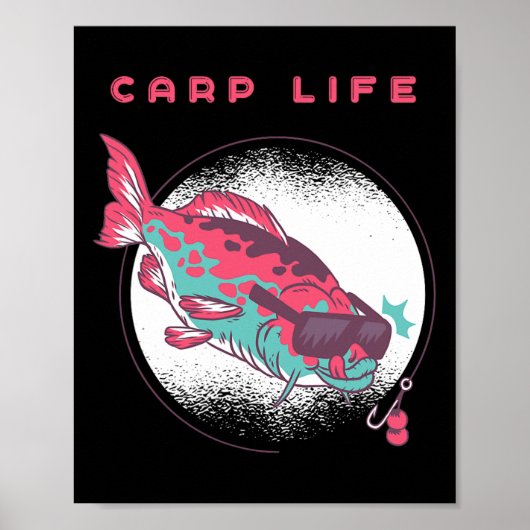 カープ魚釣り ポスター (正面)