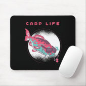 カープ魚釣り マウスパッド (マウス)