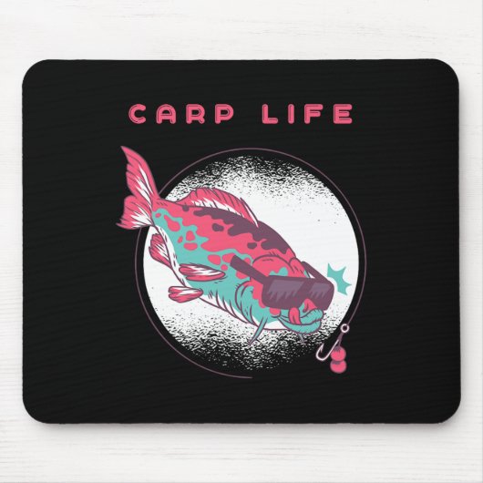 カープ魚釣り マウスパッド (正面)