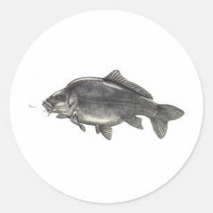 カープ魚釣り ラウンドシール