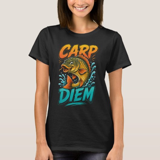カープ・ディエム ジョーク 釣り パン Tシャツ (正面)