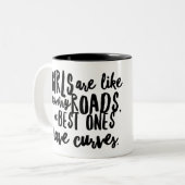 カーベイガールズカントリーロード11 ozツートーンマグ ツートーンマグカップ (正面左)