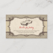 カーベビーシャワーヴィンテージレトロベビー要求 エンクロージャーカード (正面)