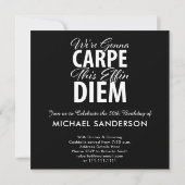 カーペおもしろいディエム誕生日パーティー 招待状 (裏面)