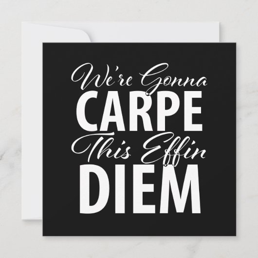 カーペおもしろいディエム誕生日パーティー 招待状 (正面)