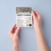 カーペカラフルット、カーペットクリーナー、クリーニングサービス チラシ (手)