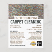 カーペカラフルット、カーペットクリーナー、クリーニングサービス チラシ (正面)
