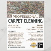 カーペカラフルット、カーペットクリーナー、クリーニングサービス チラシ (正面)