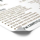 カーペカラフルット、カーペットクリーナー、クリーニングサービス ポスター (角)