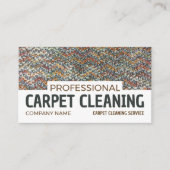 カーペカラフルット、カーペットクリーナー、クリーニングサービス 名刺 (正面)