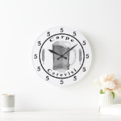 カーペチェレビ常時5時 ラージ壁時計 (ホーム)