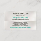 カーペットと室内清掃サービス 名刺 (裏面)