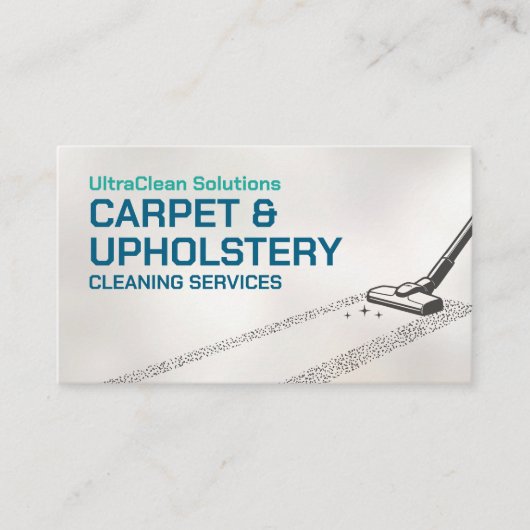 カーペットと室内清掃サービス 名刺 (正面)
