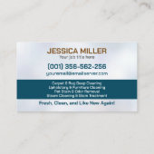 カーペットと室内清掃サービス 名刺 (裏面)