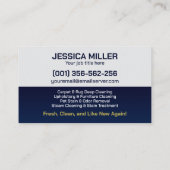 カーペットと室内清掃サービス 名刺 (裏面)