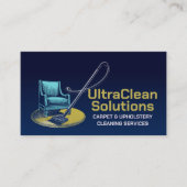 カーペットと室内清掃サービス 名刺 (正面)