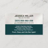 カーペットと室内清掃サービス 名刺 (裏面)