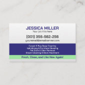 カーペットと室内清掃サービス 名刺 (裏面)