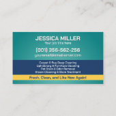 カーペットと室内清掃サービス 名刺 (裏面)