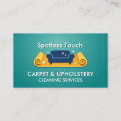カーペットと室内清掃サービス 名刺 (正面)