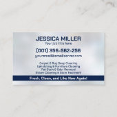 カーペットと室内清掃サービス 名刺 (裏面)