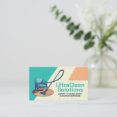 カーペットと室内清掃サービス 名刺 (スタンド正面)