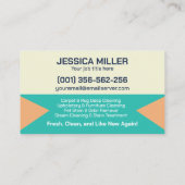 カーペットと室内清掃サービス 名刺 (裏面)