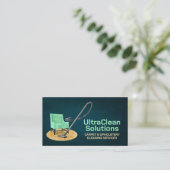 カーペットと室内清掃サービス 名刺 (スタンド正面)