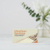 カーペットと室内清掃サービス 名刺 (スタンド正面)