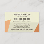 カーペットと室内清掃サービス 名刺 (裏面)
