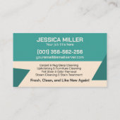 カーペットと室内清掃サービス 名刺 (裏面)
