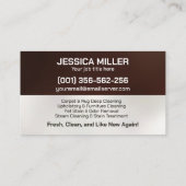 カーペットと室内清掃サービス 名刺 (裏面)
