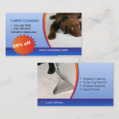 カーペットのクリーニングの会社 名刺 (正面/裏面)