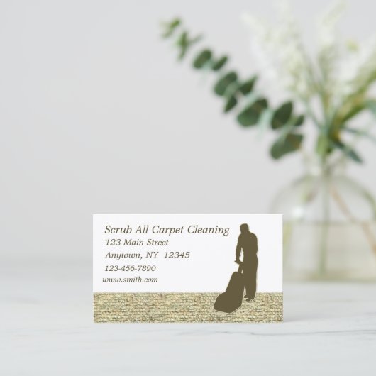 カーペットのクリーニングの名刺 名刺 (スタンド正面)