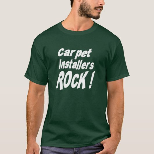 カーペットの取付人の石! Tシャツ (正面)