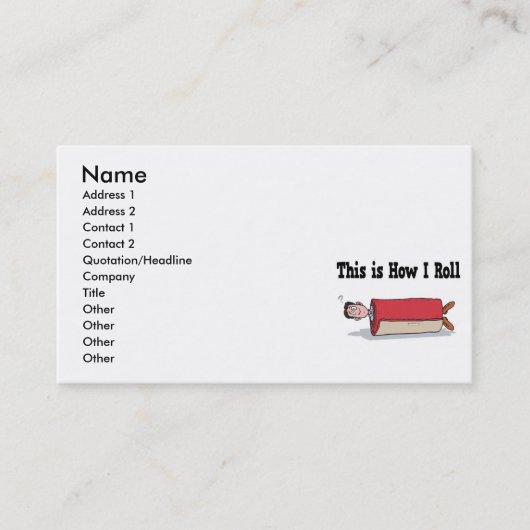 カーペットの転が方法 名刺 (正面)