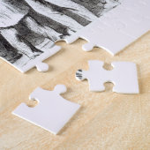 カーペットを敷いて下さい袋詰め作業者、遅い1860年代(版木、銅版、版画) (b/wの写真)に ジグソーパズル (側面)