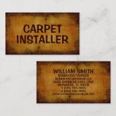 カーペットインストーラアンティーク名刺 名刺 (正面/裏面)
