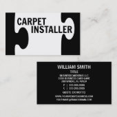 カーペットインストーラパズルピース名刺 名刺 (正面/裏面)