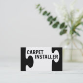 カーペットインストーラパズルピース名刺 名刺 (スタンド正面)