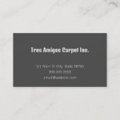カーペットインストーラーの名刺 名刺 (裏面)