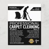カーペットクリーナシルエット、カーペットクリーニングサービス チラシ (正面)