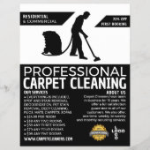カーペットクリーナシルエット、カーペットクリーニングサービス チラシ (正面)