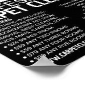 カーペットクリーナシルエット、カーペットクリーニングサービス ポスター (角)