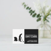 カーペットクリーナシルエット、カーペットクリーニングサービス 名刺 (スタンド正面)