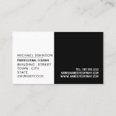 カーペットクリーナシルエット、カーペットクリーニングサービス 名刺 (裏面)