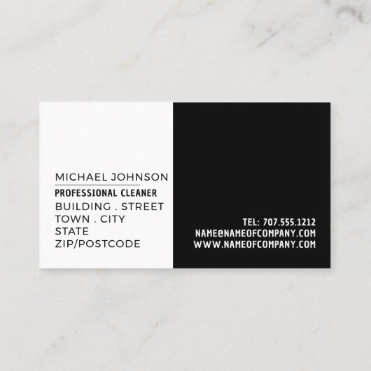 カーペットクリーナシルエット、カーペットクリーニングサービス 名刺 (裏面)