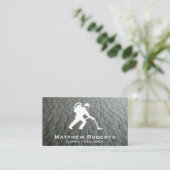 カーペットクリーナー | カーペット背景 名刺 (スタンド正面)