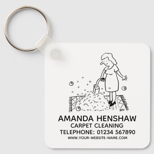 カーペットクリーニングのプロモーション キーホルダー (正面)