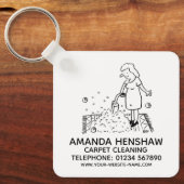 カーペットクリーニングのプロモーション キーホルダー (正面)